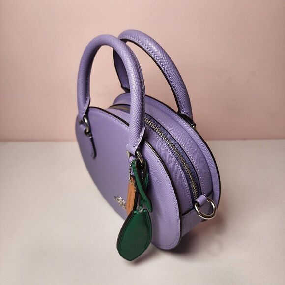 NWT Coach CR253 Blueberry Crossbody Bag Silver Light Violet - Picture 4 of 7